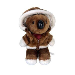 Interpur Made in Korea Koala Plush w/ Jacket 12" Vintage 1980s Animal Toy